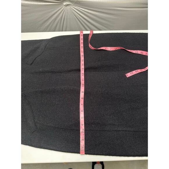 Eileen Fisher Size S Lightweight Boiled Wool Long Vest Responsible Wool Black - Picture 9 of 9